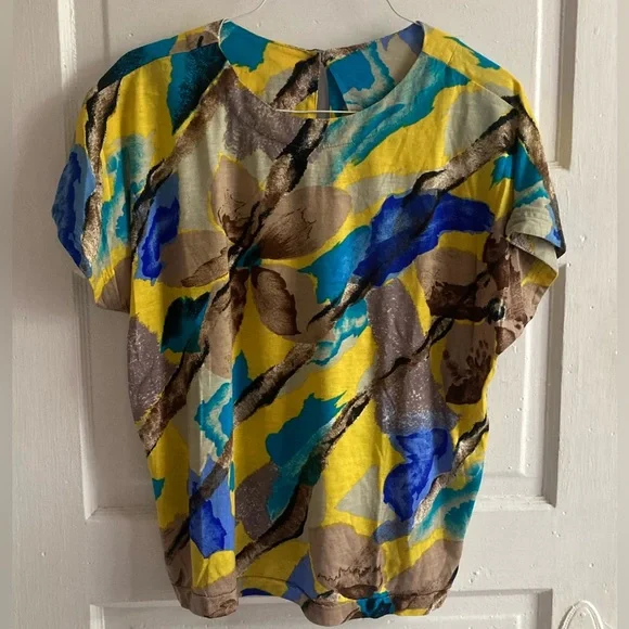 Vintage Colorful Abstract Top - Picture 2 of 6